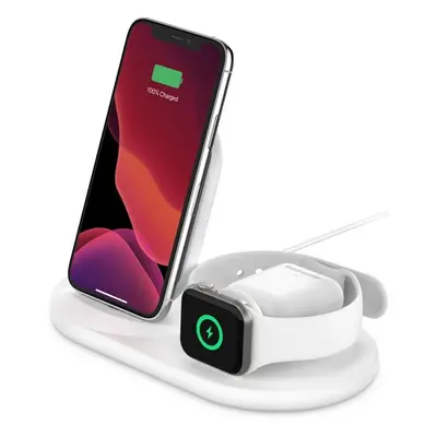 Belkin BOOST CHARGE 3v1 bezdrátová nabíjecí stanice bílá