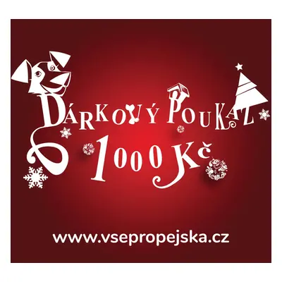 Vsepropejska Červený dárkový poukaz (elektronický) Typ: 1000 Kč