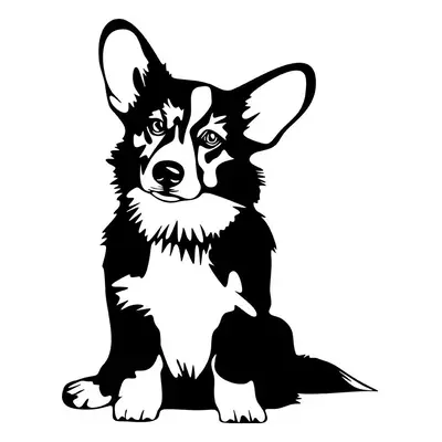 Vsepropejska Welsh Corgi Pembroke 3 dřevěná dekorace na zeď Rozměr (cm): 38 x 30