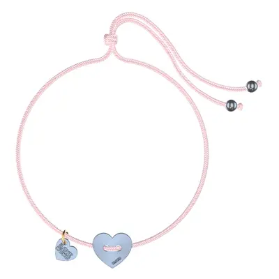 Náramek Mini Heart Baby Pink Silver I love KUKU