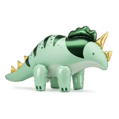 PartyDeco Balónek fóliový Triceratops zelený Party Deco