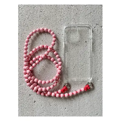 Le Studio iPhone strap / řetízek na telefon - Baby pink with Red