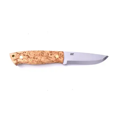 Brisa Trapper 95 O1 Scandi Stabilized Curly Birch Sheath Bushcraft 95