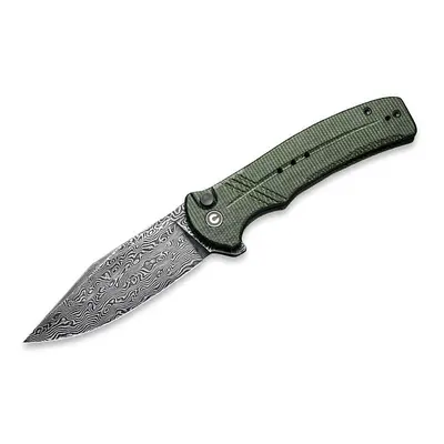 Civivi Cogent C20038D-DS1 Green Micarta Damascus