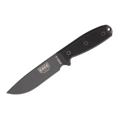 ESEE 4 PTGB Gunsmoke 1095 Black G10, Black Sheath