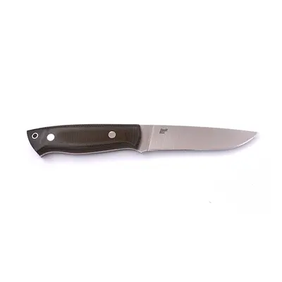 Brisa Trapper 115 Elmax Flat Green Micarta Sheath Bushcraft 115