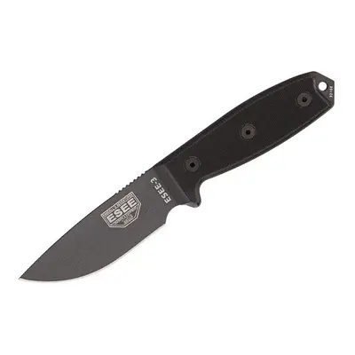 ESEE 3 PTGB Tactical 1095 Black G10, Black Sheath