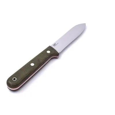 Brisa Kephart 115 Flat 80CrV2 Green Micarta Sheath Bushcraft 116