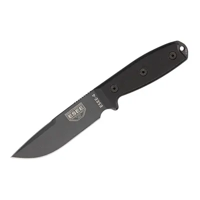 ESEE 4 PCPTGB Tactical 1095 Black Micarta, Black Sheath