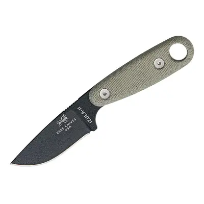 ESEE Izula II Black 1095 Green Canvas Micarta, Black Sheath ESIZ2B