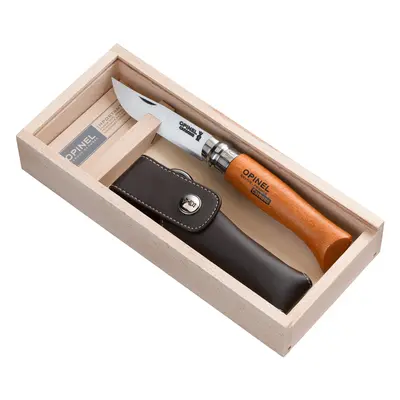 Opinel VRN N°08 000815 Carbon + pouzdro, drevěná krabička