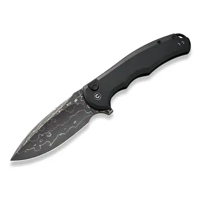 Civivi Button Lock Praxis C180026E-DS1 Damascus Black Aluminum