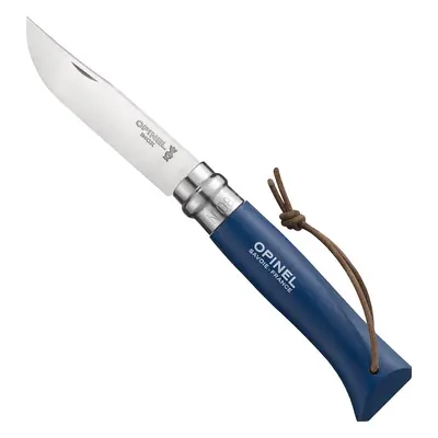 Opinel VRI N°08 001704 Inox Adventurer modrý s koženým remienkom