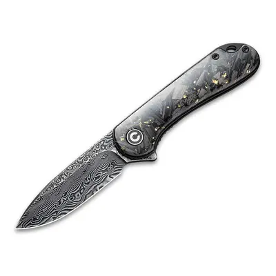 Civivi Elementum C907C-DS1 Golden Shred Carbon Fiber Damascus