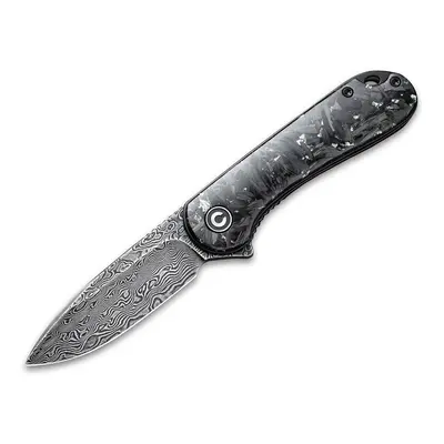 Civivi Elementum C907C-DS2 Silvery Shred Carbon Fiber Damascus