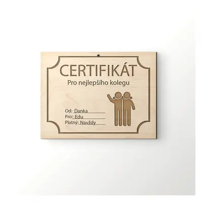 FK Certifikát - Nejlepší kolega