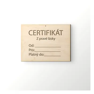 FK Certifikát - z pravé lásky