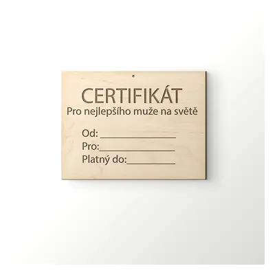 FK Certifikát - Pro nejlepšího muže