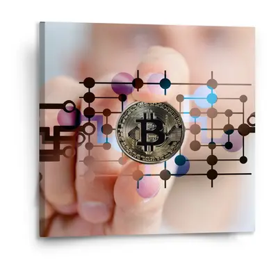 Obraz Bitcoin - 110x110 cm