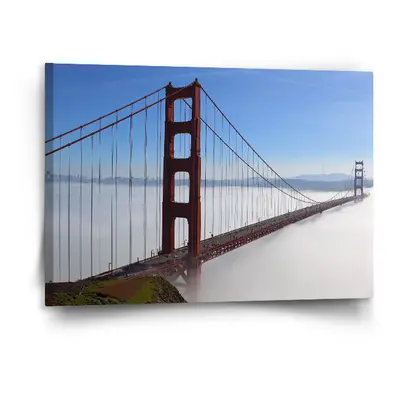 Obraz Golden Gate v mlze - 120x80 cm