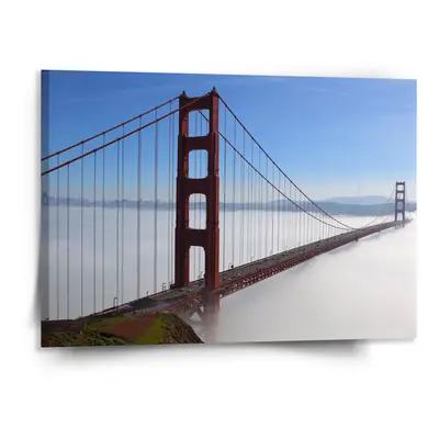 Obraz Golden Gate v mlze - 150x110 cm