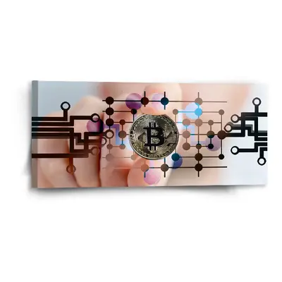 Obraz Bitcoin - 110x50 cm