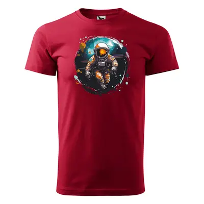 Tričko s potiskem Astronaut 1 - červené 3XL