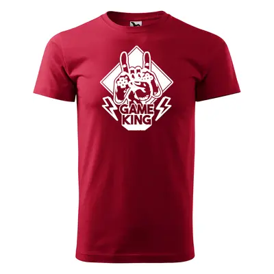 Tričko s potiskem Game King - červené 5XL