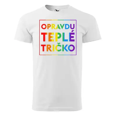 Tričko s potiskem - Opravdu teplé tričko - bílé 4XL