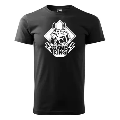 Tričko s potiskem Game King - černé 3XL