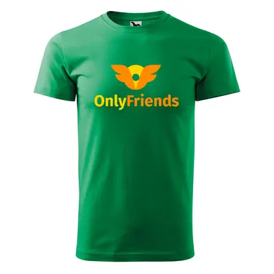 Tričko s potiskem Only Friends - zelené 2XL