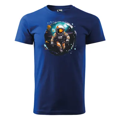 Tričko s potiskem Astronaut 1 - modré 5XL