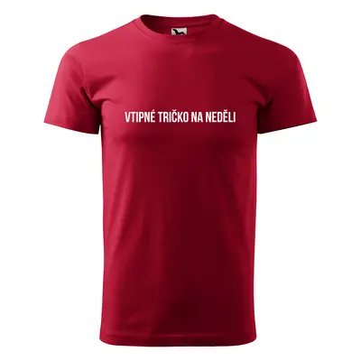 Tričko s potiskem Vtipné tričko na neděli - červené 5XL