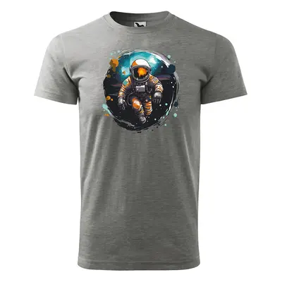 Tričko s potiskem Astronaut 1 - šedé 5XL