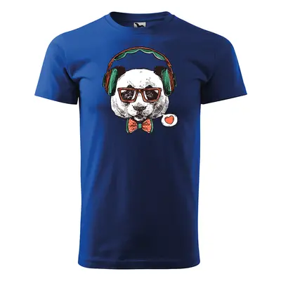 Tričko s potiskem Panda - modré 4XL