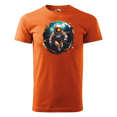 Tričko s potiskem Astronaut 1 - oranžové 3XL