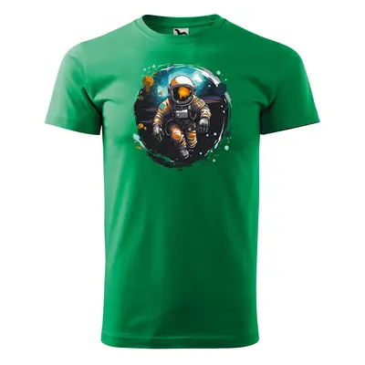 Tričko s potiskem Astronaut 1 - zelené 2XL