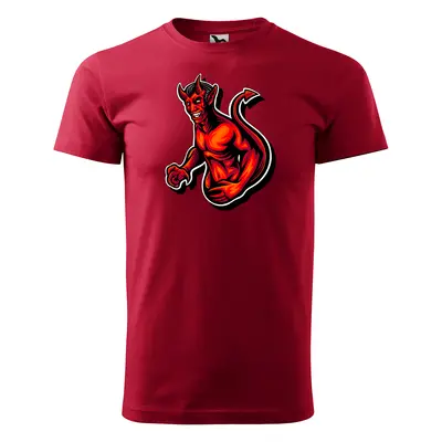 Tričko s potiskem Devil - červené 3XL