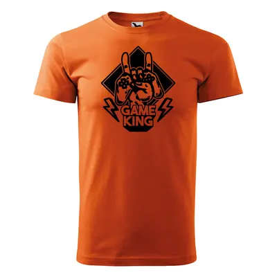 Tričko s potiskem Game King - oranžové 2XL