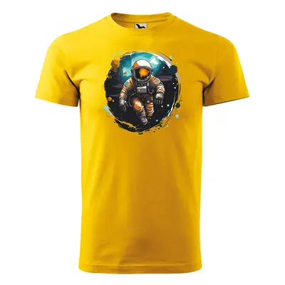 Tričko s potiskem Astronaut 1 - žluté 4XL