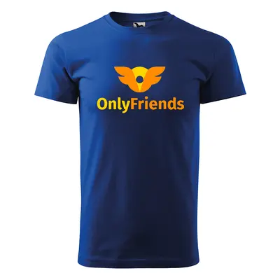 Tričko s potiskem Only Friends - modré 4XL