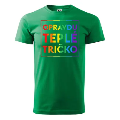 Tričko s potiskem - Opravdu teplé tričko - zelené 2XL