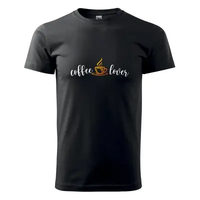 Tričko s potiskem Coffee lover - černé 2XL