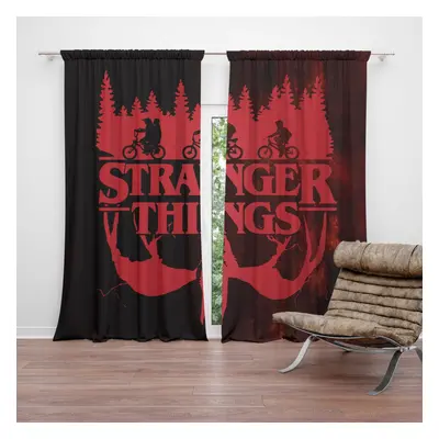 Závěs Stranger Things Red: 2ks 140x250cm