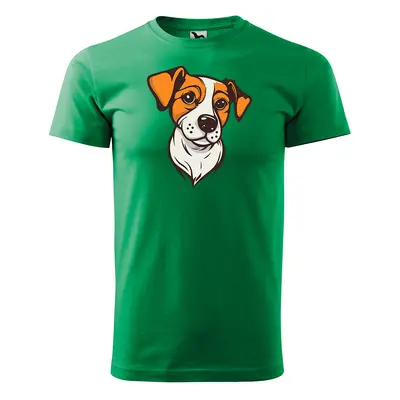 Tričko s potiskem Jack Russel - zelené 4XL