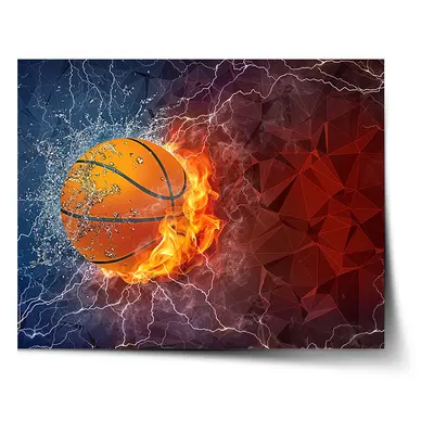 Plakát Basketbalový míč - 60x40 cm