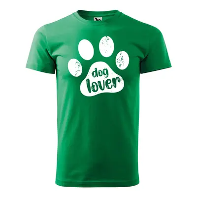 Tričko s potiskem Dog lover - zelené S