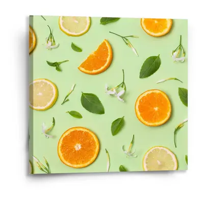 Obraz Citrus a květ - 50x50 cm