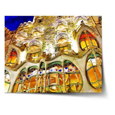 Plakát Barcelona Gaudi Casa Batllo 1 - 90x60 cm