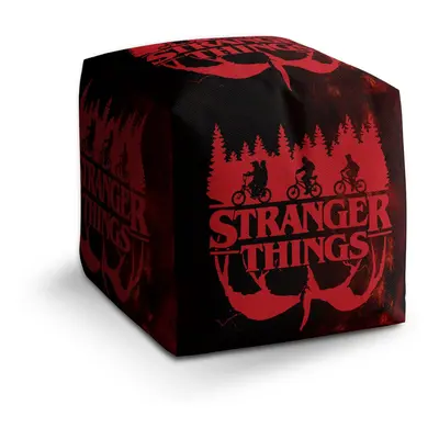 Taburet Cube Stranger Things Red: 40x40x40 cm